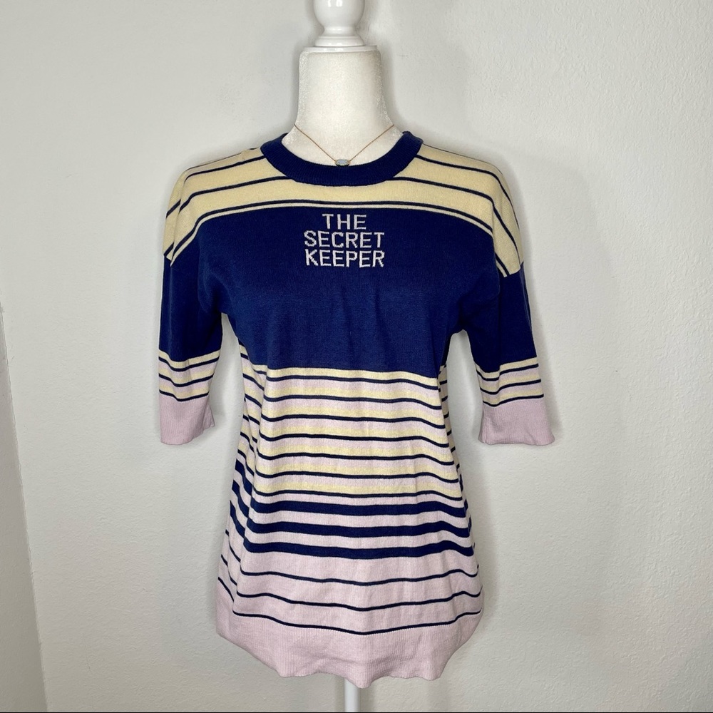 Jendes The Secret Keeper Striped Sweater Shirt Size Small